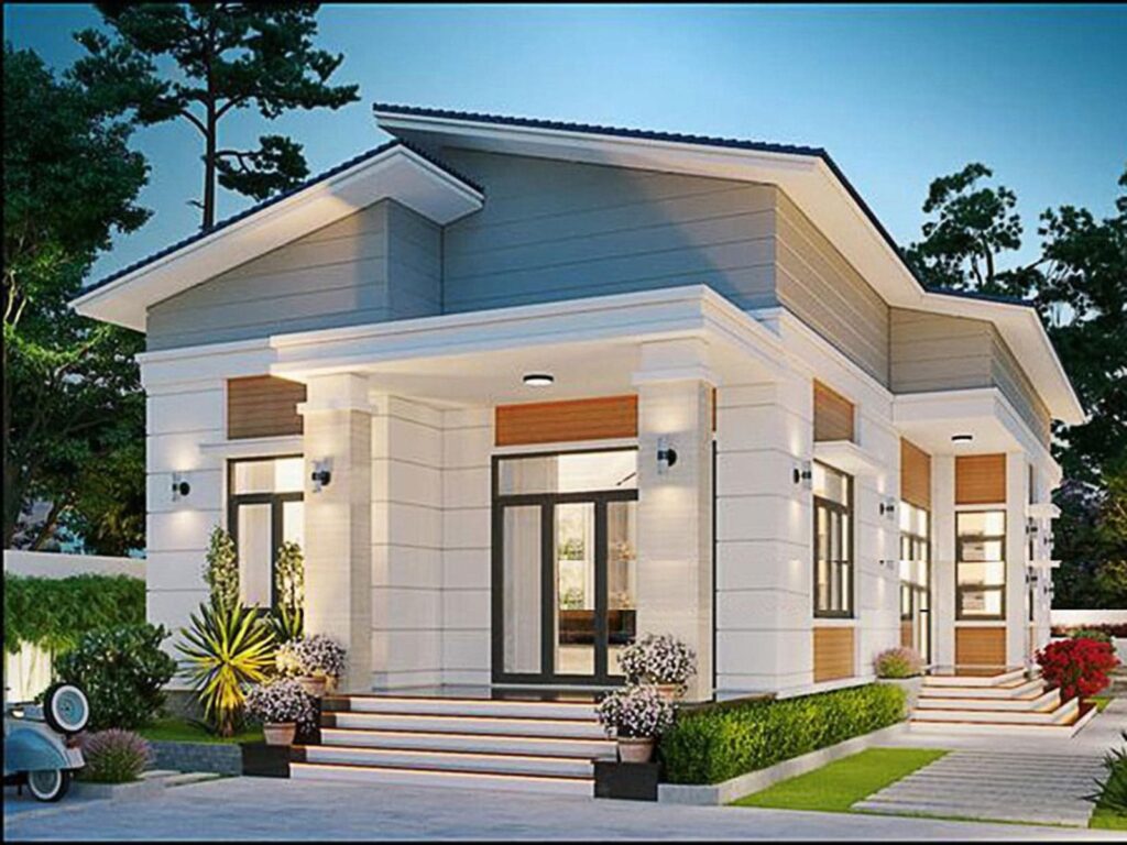 Thiết kế nhà đẹp cấp 4 với đa dạng kiểu mẫu HOT NHẤT HIỆN NAY 18 Thiet ke nha 3 phong ngu dang cap 4 tai Hue do cty Mihico thi cong