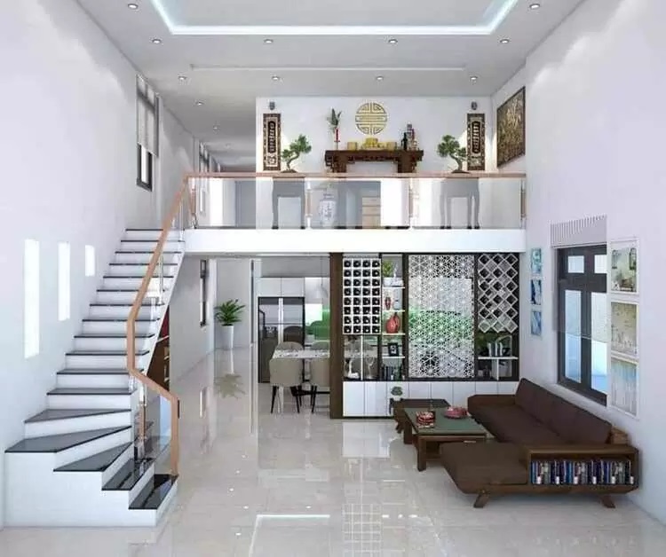 Thiết kế nhà cấp 4 có gác lửng 9 Tim don vi thiet ke nha cap 4 co gac lung dep tai Hue - Mihico